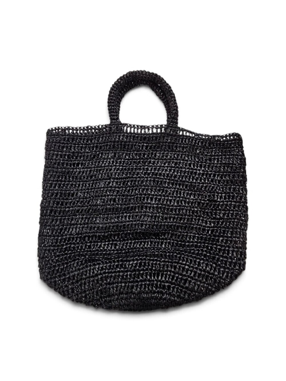 Jenni Kayne Woven Raffia Tote Bag In Black - Picture 4 of 8